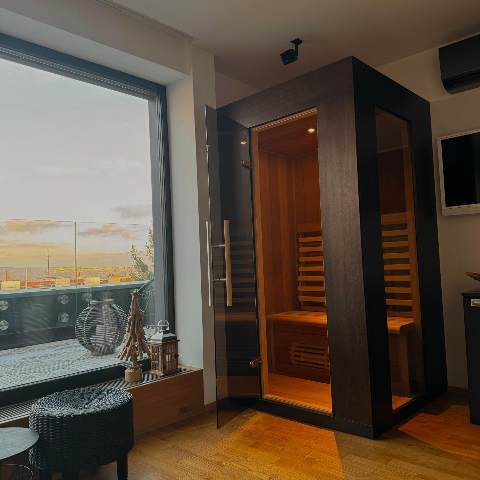Apartman Se Saunou A Terasou S Vyhledem Na Brno Bagian luar foto
